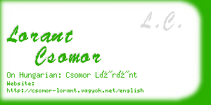 lorant csomor business card